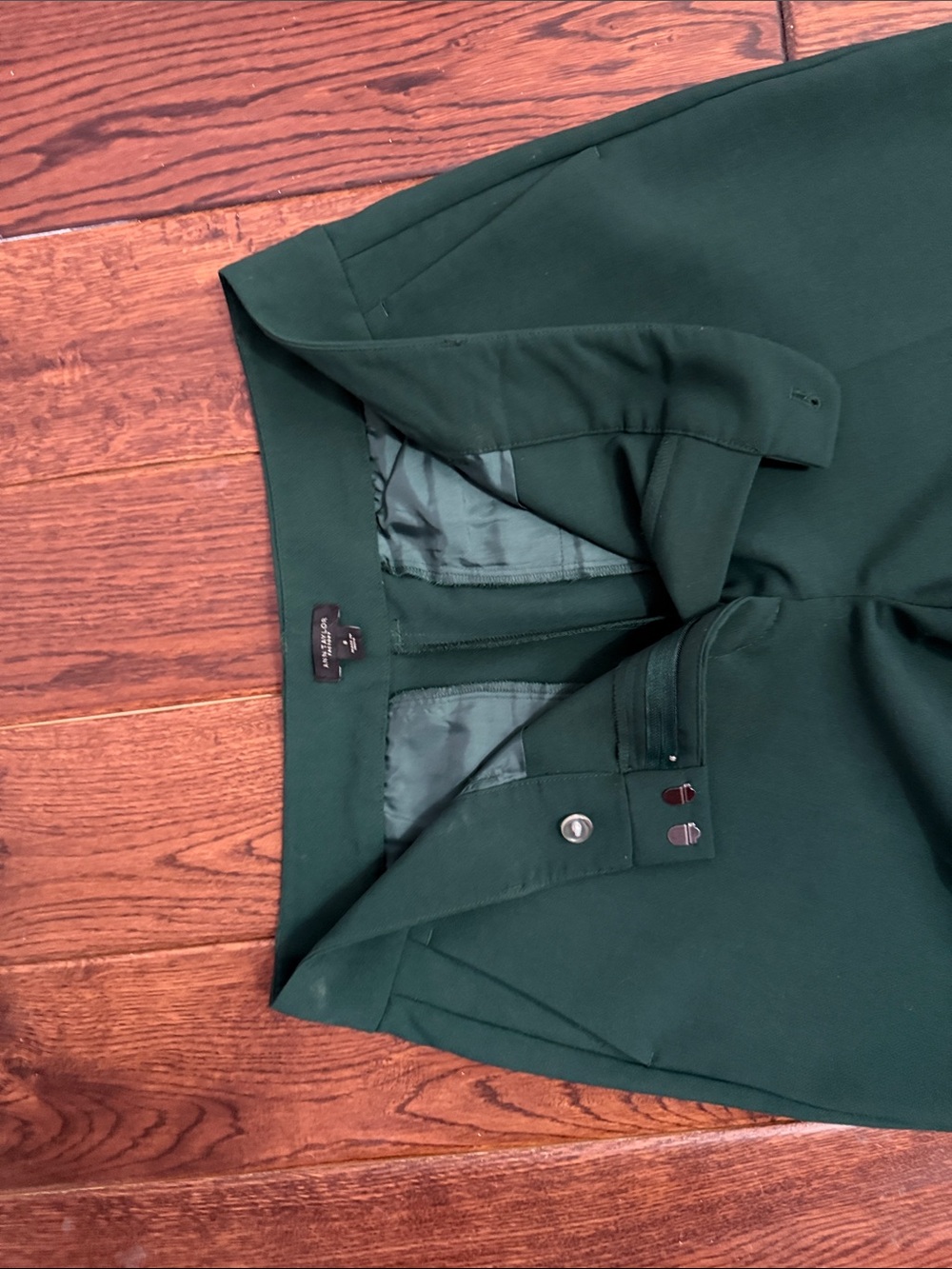 Ann Taylor Dark Green Tailored Trousers - Picture 2 of 2